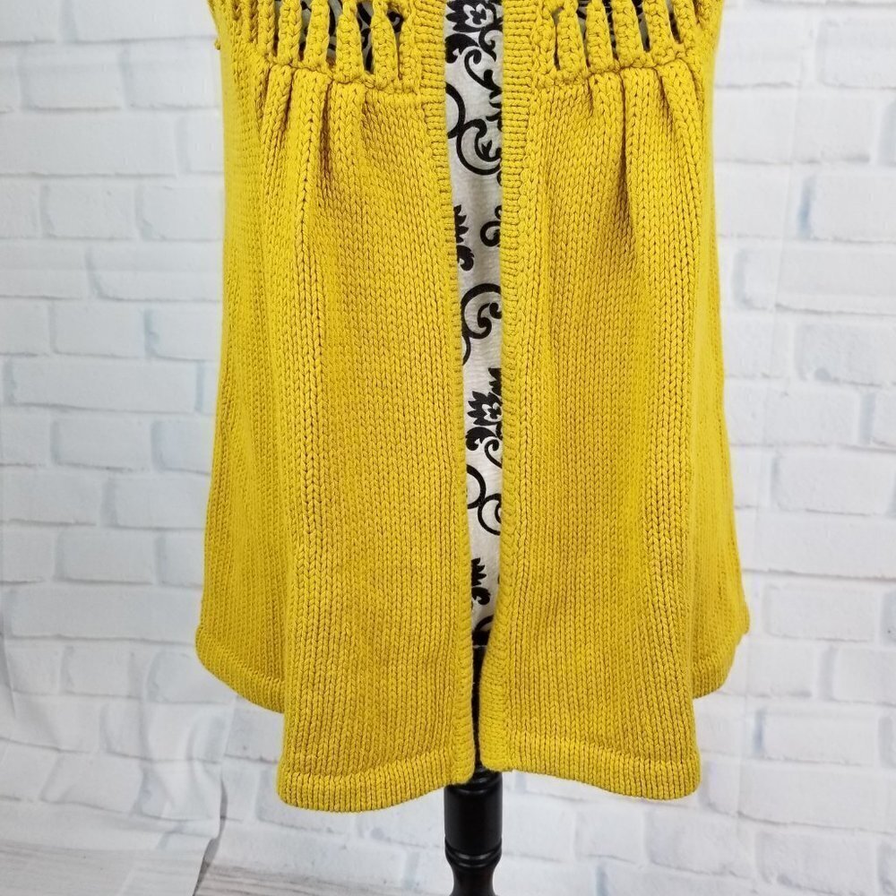 Fever size m crochet sleeveless cardigan stretch - Picture 6 of 8